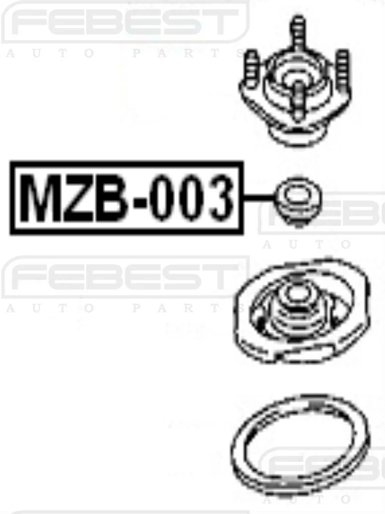 Łożysko górnego mocowania MAZDA - [MZB-003] (B25D-34-38X,B25D3438X) PRZÓD 