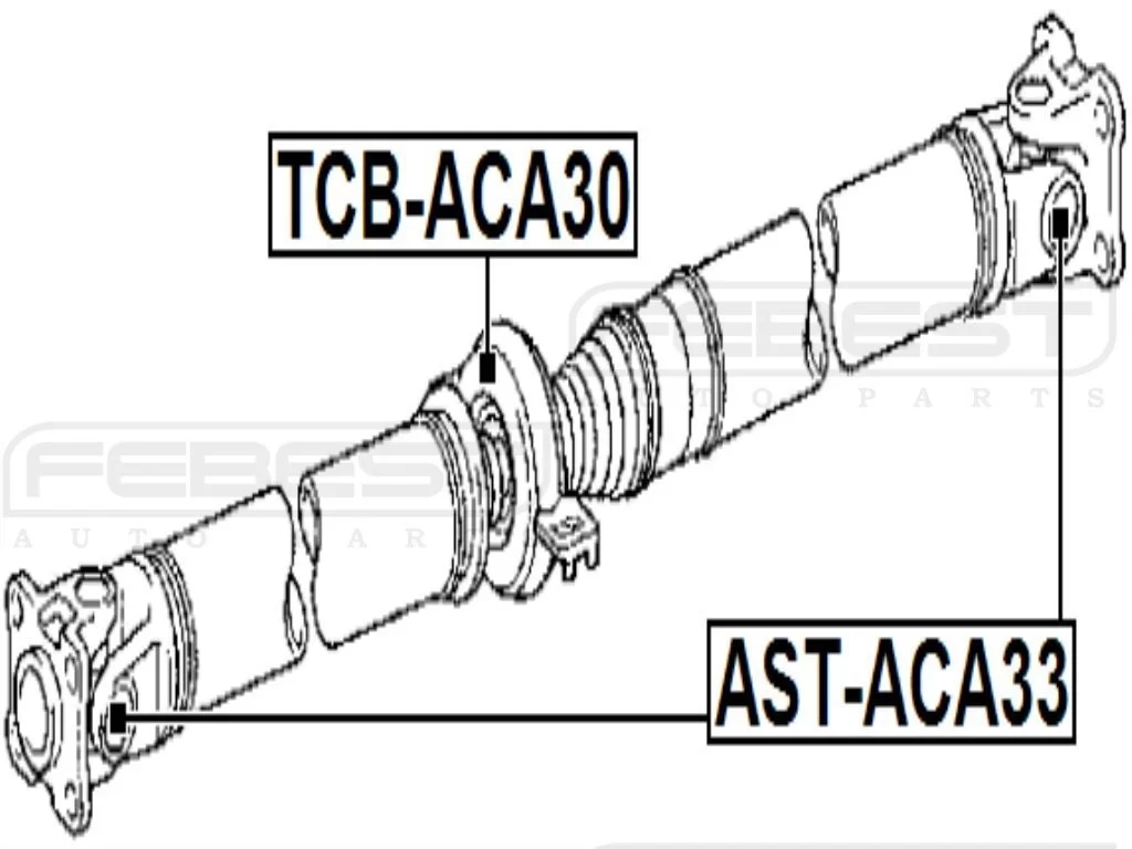 Łożysko podpory wału napędowego - TOYOTA - [TCB-ACA30]  #37100-42080,37100-42090 RAV 4 III 2005->