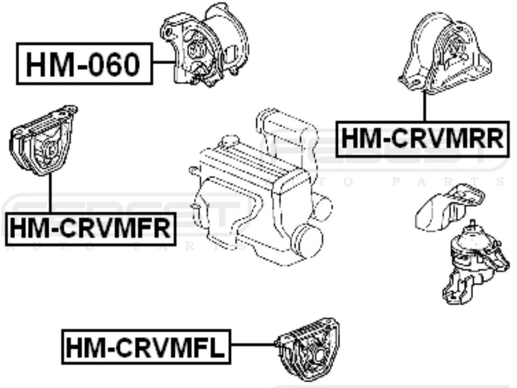 Poduszka silnika przód lewa - HONDA [ZPS-HD-038] (50842-ST0-N10,50842ST0N10) MT