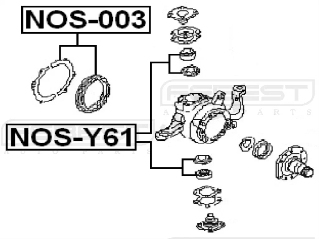 Uszczelniacz zwrotnicy przedniej kuli NISSAN - PATROL Y61 [NOS-003] 40579-VB000