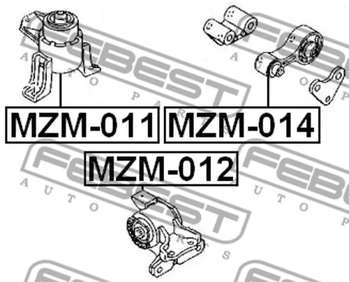 Poduszka silnika lewa - MAZDA  [MZM-012] G22G-39-070,GJ5A-39-070