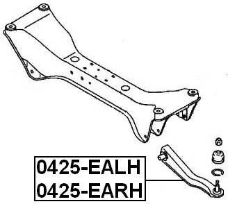 Wahacz tylny - MITSUBISHI [0425-EARH] (MR870327,MR162572,MB912516,MR124294) PRAWY