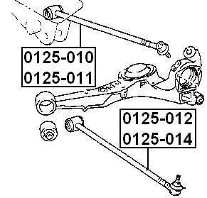 Drążek reakcyjny tylny górny lewy TOYOTA - [0125-011](48790-42010,4879042010)