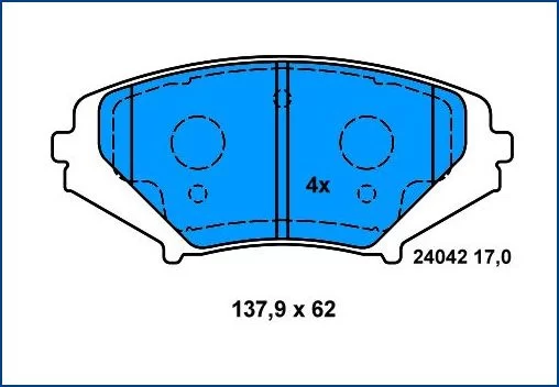 Klocki hamulcowe MAZDA - [13.0460-5877.2]