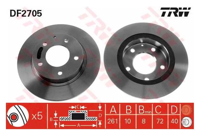 Tarcza hamulcowa MAZDA - [DF2705]