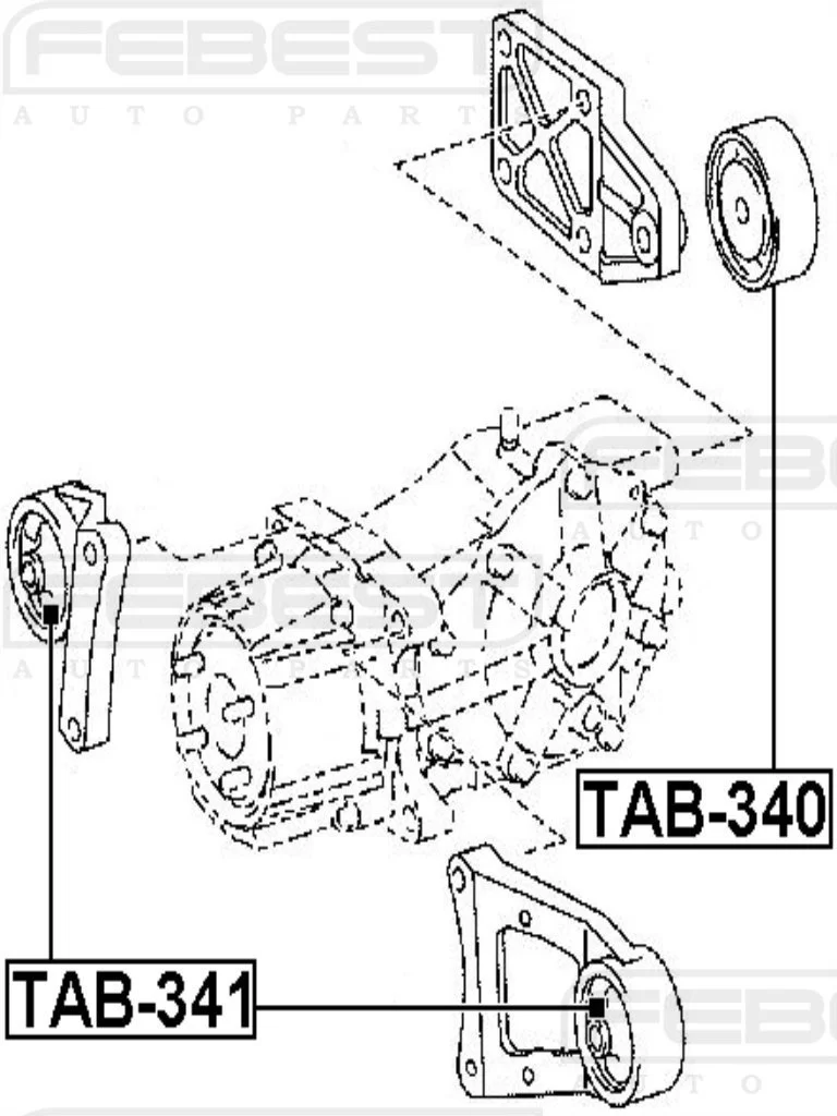 Tuleja wspornika dyferencjału tylna TOYOTA - [TAB-340](41651-42130,4165142130)