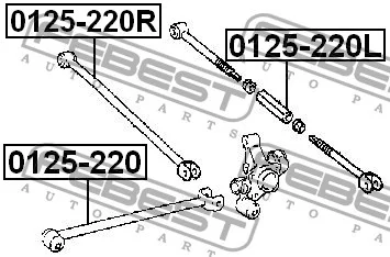 Drążek poprzeczny regulowany TOYOTA - [0125-220L](48730-05030 , 48740-05030)->2003.02