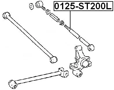 Drążek poprzeczny regulowany TOYOTA - [0125-ST200L](48730-20170,48730-20210)