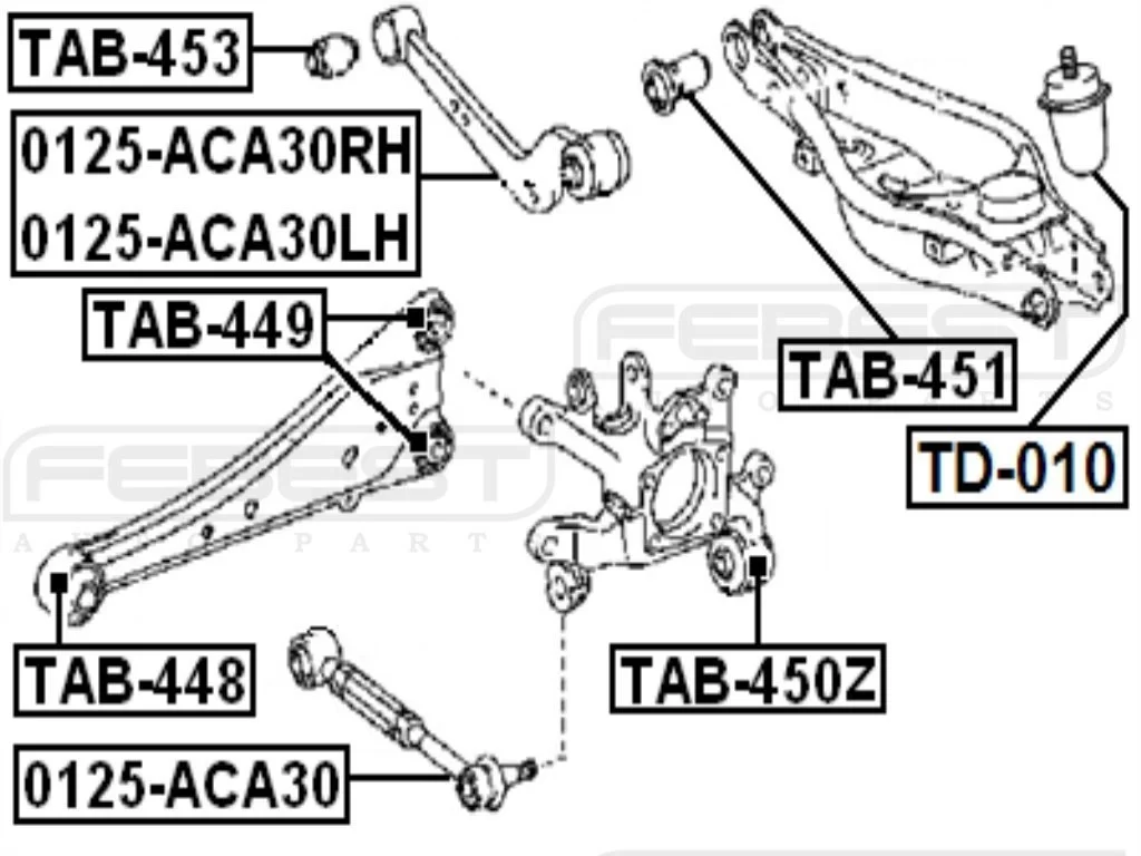 Drążek tylny z przegubem TOYOTA - [ZWT-TY-038 ](48710-42020,48710-0R020) 