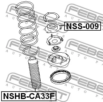 Górne mocowanie amortyzatora przód NISSAN - [NSS-009] (54320­-4U000)  