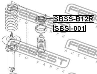 Górne mocowanie  SUBARU - [SBSS-B12R](20370­-AE000) tył