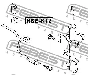 Guma drążka stabilizatora przód NISSAN -[NSB-K12](54613-9U00A)