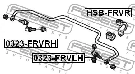 Guma drążka stabilizatora tył  HONDA - [HSB-FRVR](52306-SJF-G01) D=17 mm