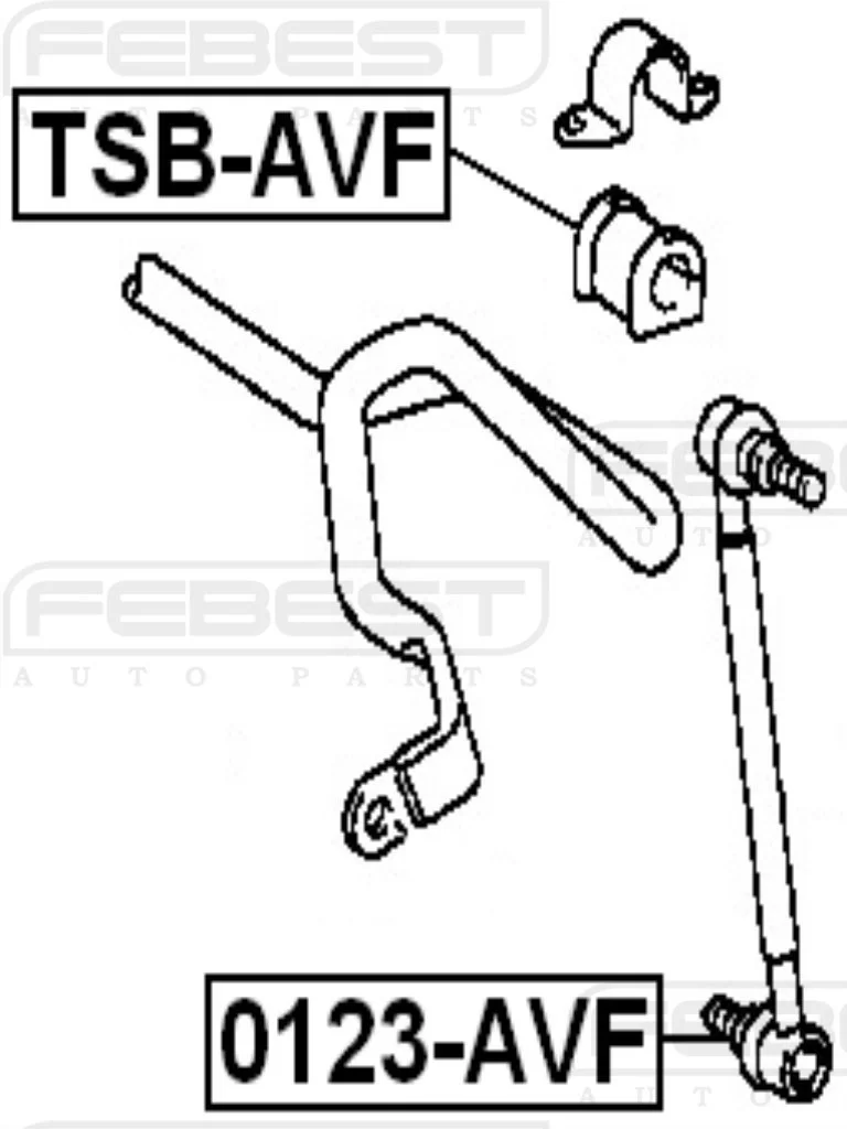  Guma drążka  stabilizatora przód TOYOTA - [TSB-AVF](48815-02110) ID=22 mm prod.UE