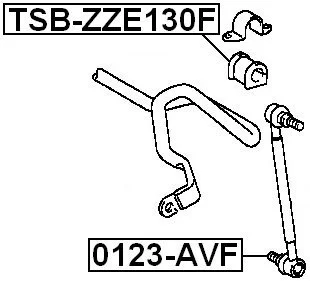  Guma stabilizatora przód TOYOTA - [TSB-ZZE130F] (48815­-02100­) D=24 mm