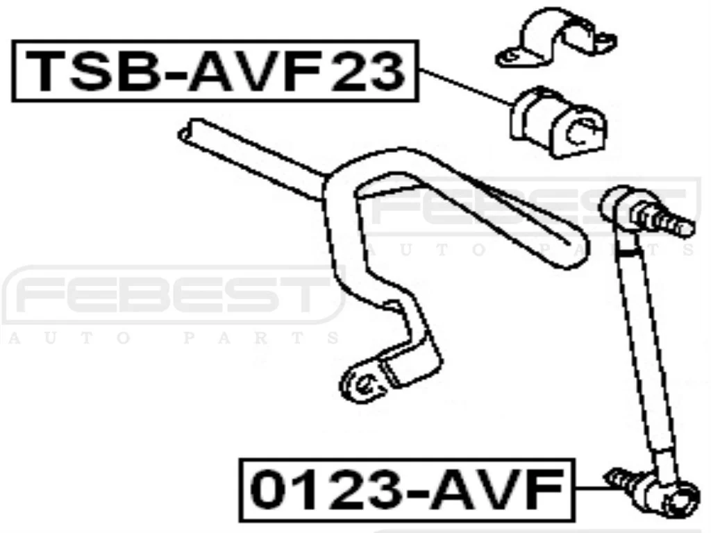 Guma stabilizatora przód TOYOTA - [TSB-AVF23] 48815­-05110­ , 4881505110 D=23mm