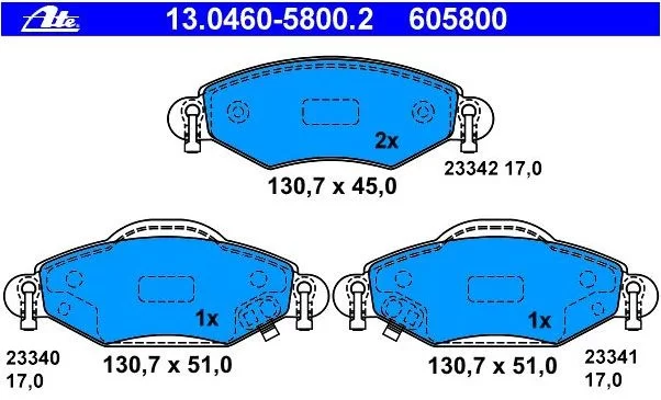 Klocki hamulcowe  TOYOTA - [13.0460-5800.2](tył:bębny) FRANCUSKA