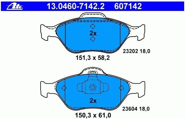  Klocki hamulcowe  MAZDA - [13.0460-7142.2]