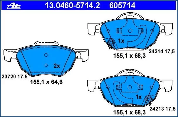 Klocki hamulcowe HONDA - [13.0460-5714.2]