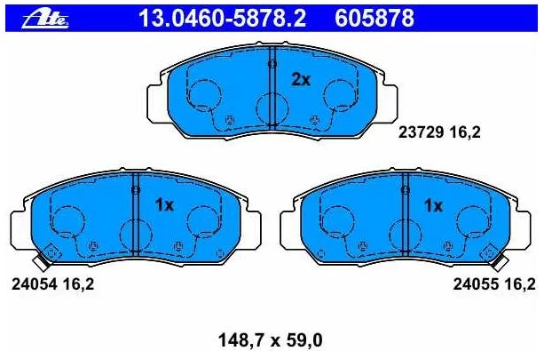 Klocki hamulcowe HONDA - [13.0460-5878.2] 4D