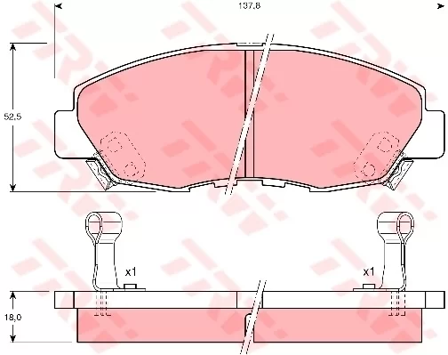 Klocki hamulcowe HONDA - [GDB894] 45022S4KA00,45022S84A01,45022S84A02