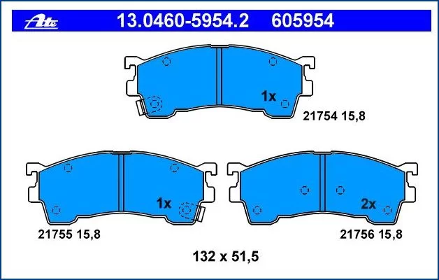 Klocki hamulcowe MAZDA - [13.0460-5954.2]