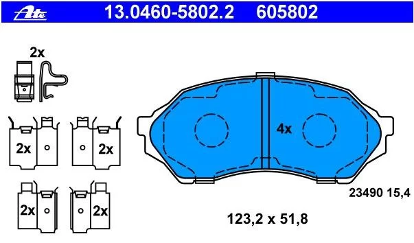 Klocki hamulcowe MAZDA - [13.0460-5802.2]