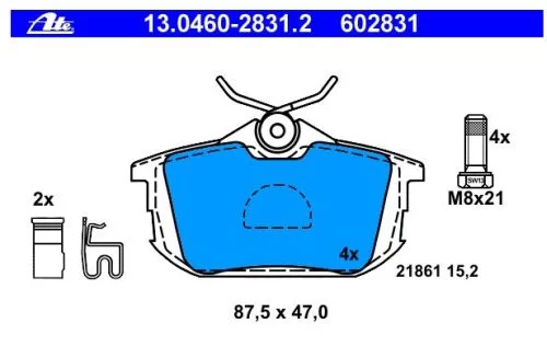 Klocki hamulcowe MITSUBISHI - [13.0460-2831.2]