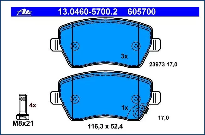 Klocki hamulcowe NISSAN RENAULT SUZUKI - [13.0460-5700.2]