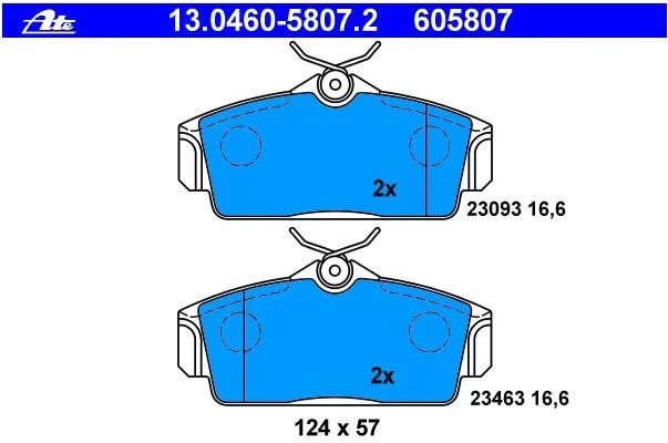 Klocki hamulcowe NISSAN - [13.0460-5807.2](15")