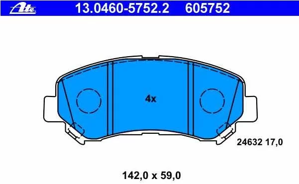 Klocki hamulcowe NISSAN - [13.0460-5752.2] 