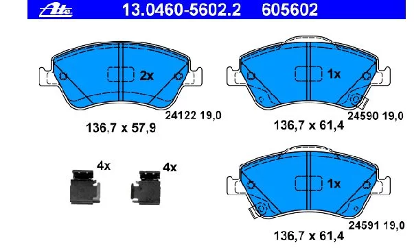 Klocki hamulcowe TOYOTA - [13.0460-5602.2] sys.BOSCH