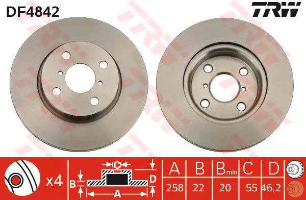 Klocki hamulcowe TOYOTA -[GDB3457] sys.ATE