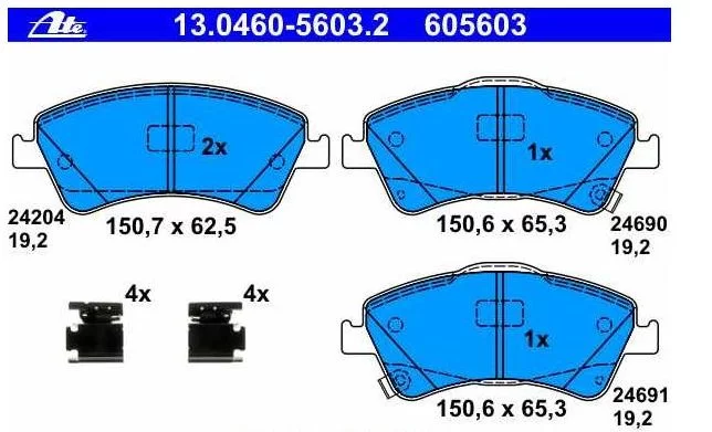 Klocki hamulcowe TOYOTA -[13.0460-5603.2] sys.BOSCH