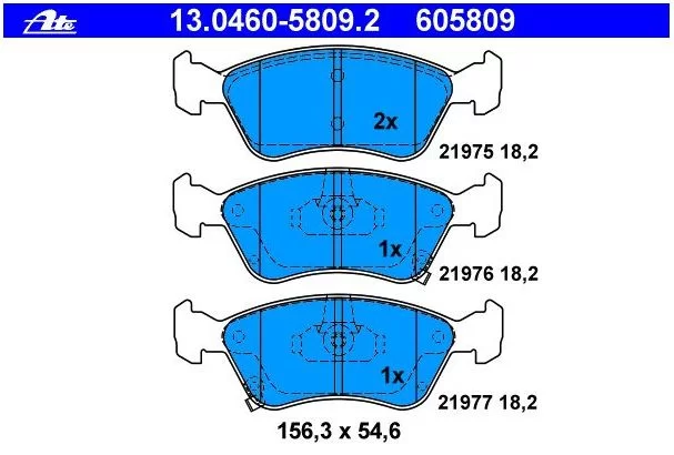 Klocki hamulcowe TOYOTA - [13.0460-5809.2]