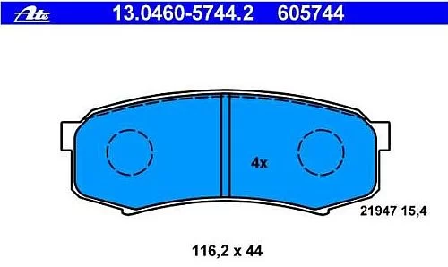 Klocki hamulcowe TOYOTA - [13.0460-5744.2]