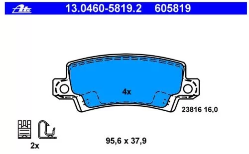 Klocki hamulcowe TOYOTA - [13.0460-5819.2] sys.LUCAS