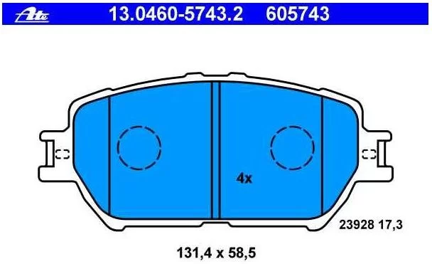 Klocki hamulcowe TOYOTA -[13.0460-5743.2]