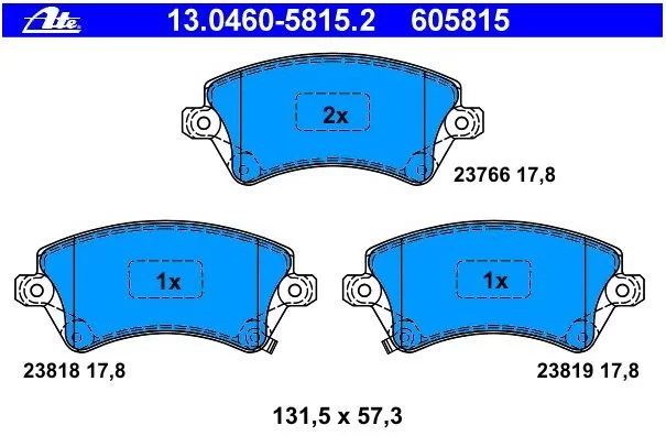 Klocki hamulcowe TOYOTA - [13.0460-5815.2] sys.LUCAS