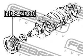 Koło pasowe wału korbowego - NISSAN - [NDS-ZD30](12303-2W202)