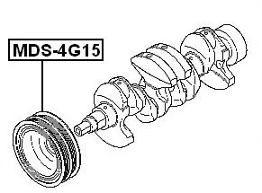 Koło pasowe wału korbowego - MITSUBISHI - [MDS-4G15] MD331249, MD356151