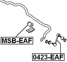 Łącznik drążka stabilizatora przód MITSUBISHI - [0423-EAF](MB892981,4056A026)