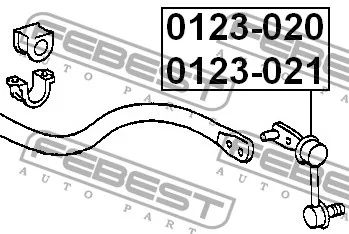 Łącznik stabilizatora lewy LEXUS TOYOTA - [0123-021](48810-30010)