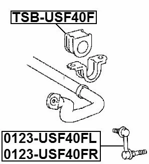 Łącznik stabilizatora lewy LEXUS  - [0123-USF40FL] 4881050020 , 48810-50020