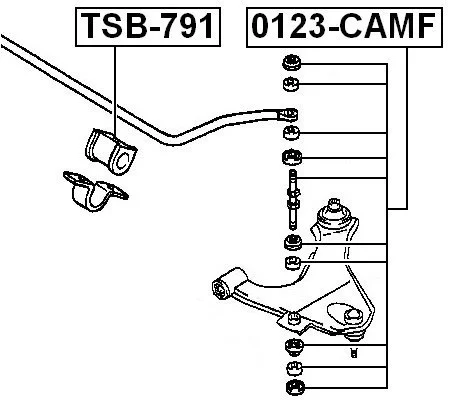 Łącznik stabilizatora przód DAIHATSU - [0123-CAMF](48822-87401)