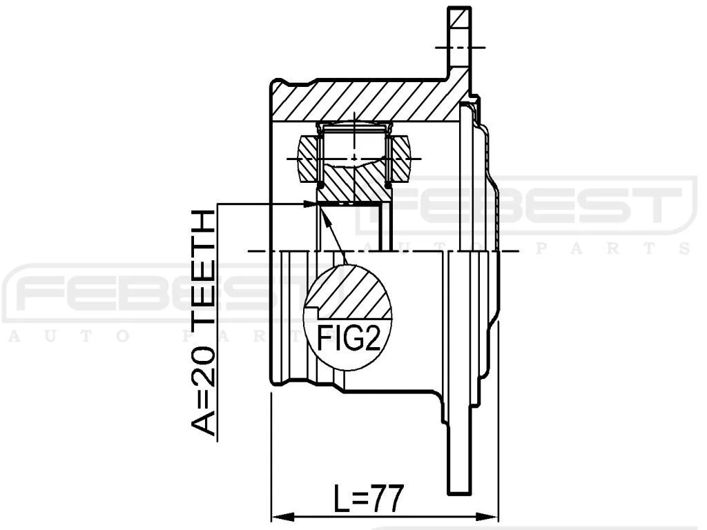  Przegub wewnętrzny tylny LEXUS TOYOTA - [0111-GX115R] 4236022040 , 42360-22040