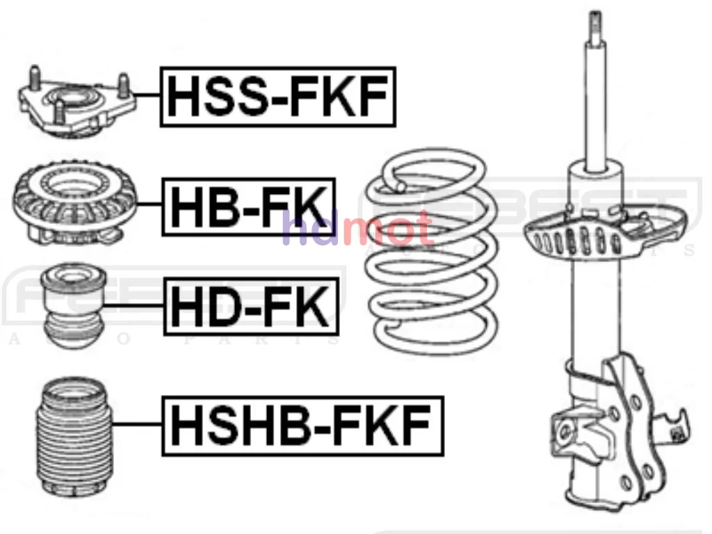  Łożysko górnego mocowania  HONDA - [AD-HD-010] PRZÓD 51726-SMG-E02 , 51726-SMG-E01 