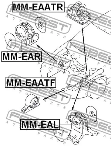 Poduszka lewa AT - MITSUBISHI [MM-EAL] (MR272744)