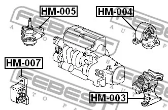  Poduszka prawa - HONDA  [HM-005](50821-S9A-023)