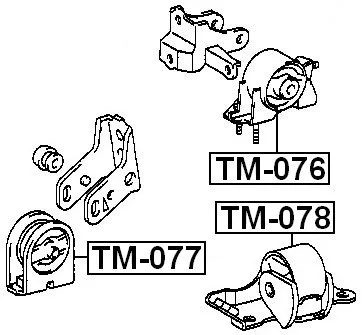 Poduszka silnika lewa - TOYOTA [TM-078](12372-74450)